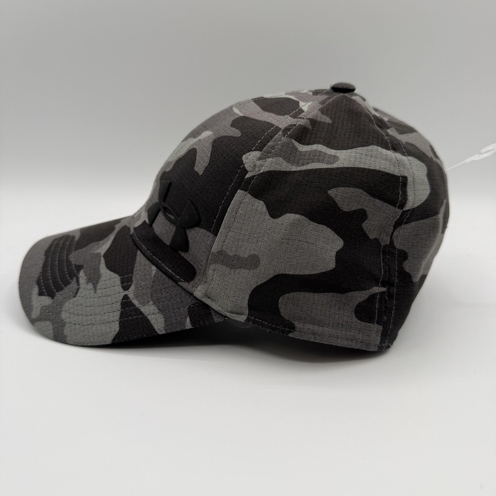 Under‎ Armour Hat Cap Fitted Mens Medium/Large Gray Camo Ripstop Outdoor Hunting - Picture 3 of 8